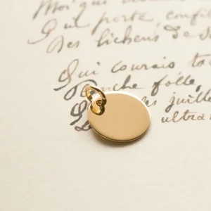 Médaille à graver Elizabeth - Plaqué or - 15mm