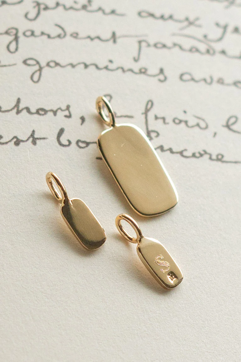 Médaille à graver Aliénor - Plaqué or - 20 mm – Image 2