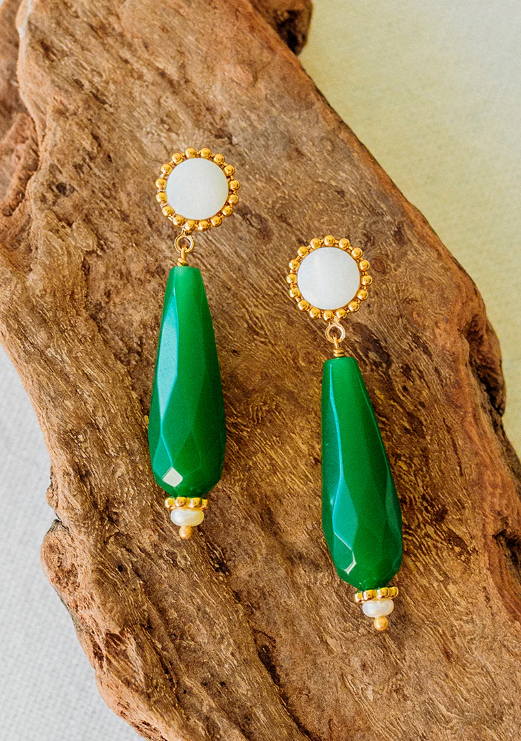 Boucles Suzon - Multi-pierres vertes – Image 2