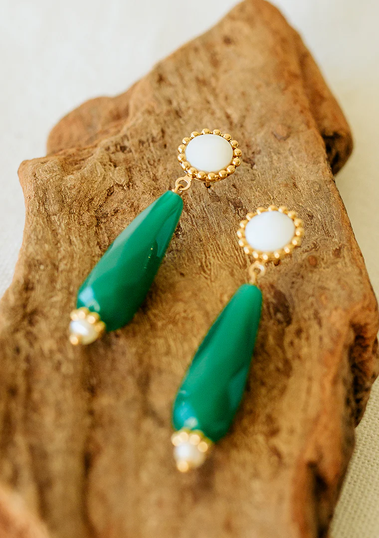 Boucles Suzon - Multi-pierres vertes – Image 4