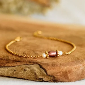 Bracelet Calypso - Perles d’eau douce blanches & rose