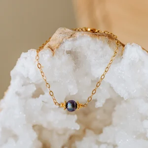 Bracelet Osiris - Perles d’eau douce grise