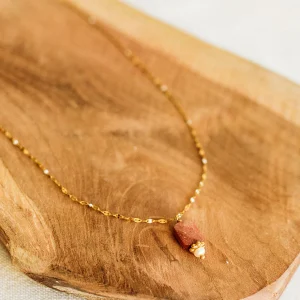 Collier Suzie - Pierre de soleil ocre