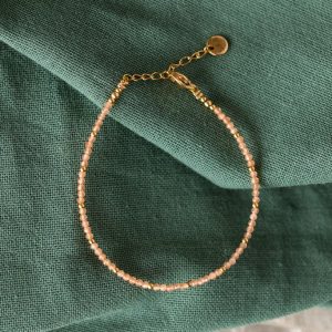 Bracelet Alya - Agate teintée orange