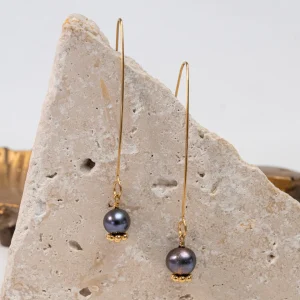 Boucles Osiris - Perle d’eau douce grise