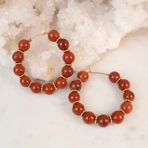 Créoles Osiris - Jaspe rouge