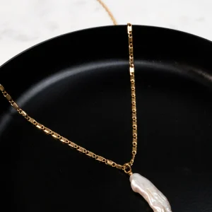 Collier Laïa - Perle d’eau douce blanche