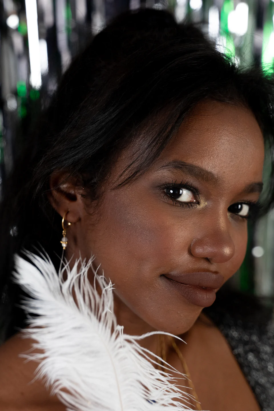 Mini créoles Tisha - Zircon & Perle d’eau douce – Image 3