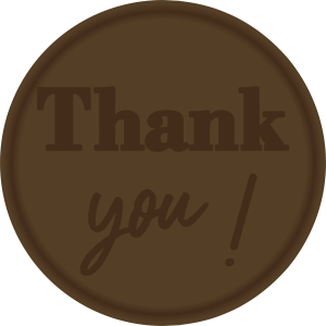 Tampon en métal Thank you